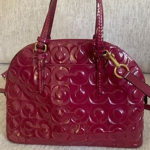 Coach Signature Crossbody/handbag Fuchsia